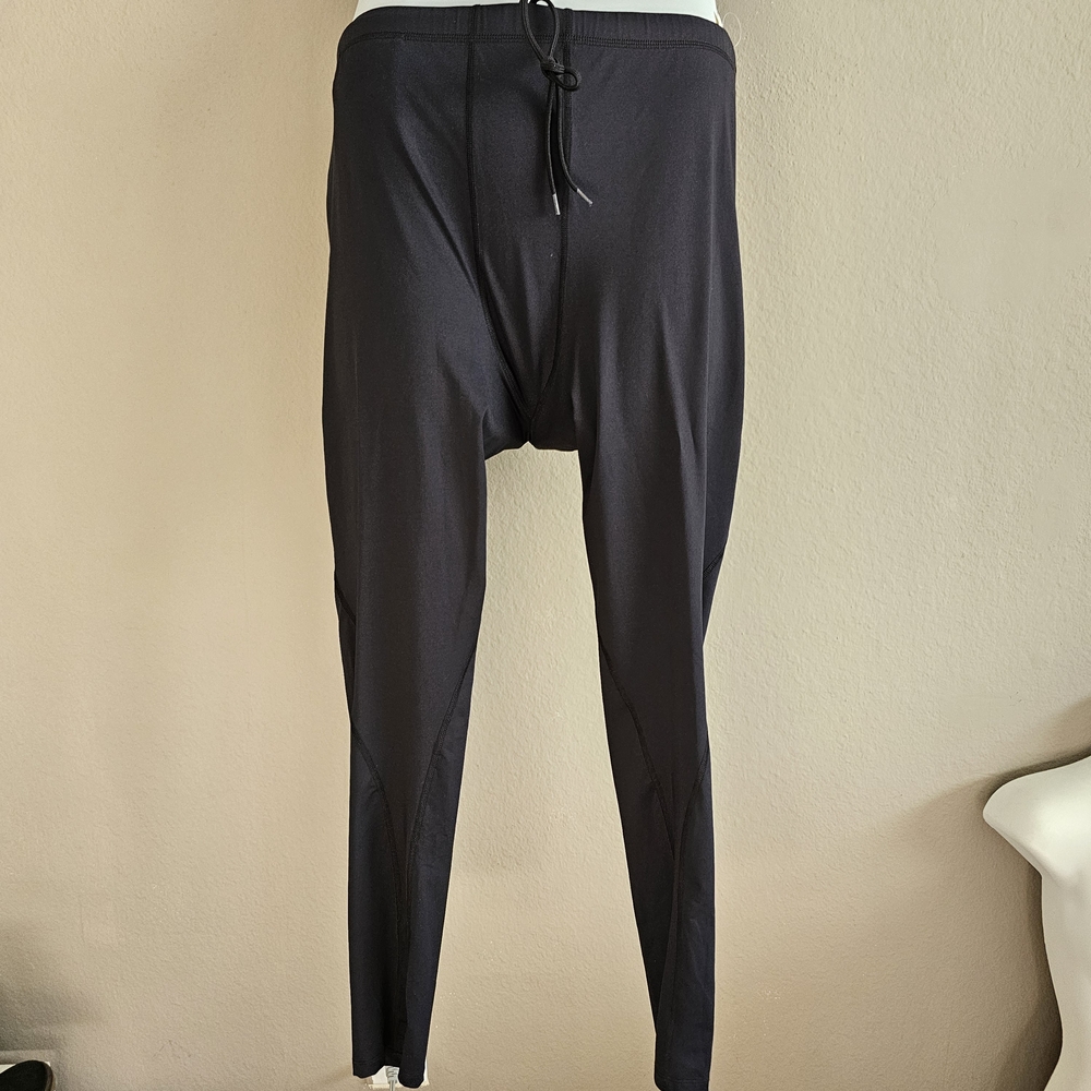 DFND Black Compression tights men's workout athletic sports fitness slim fit Sz